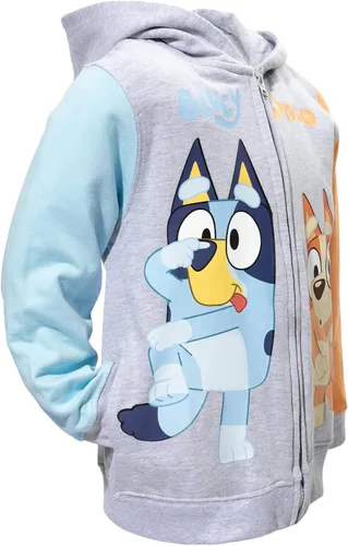 Miniatura 3 de Bluey & Bingo - Sudadera con capucha raglán con cremallera, Naranja