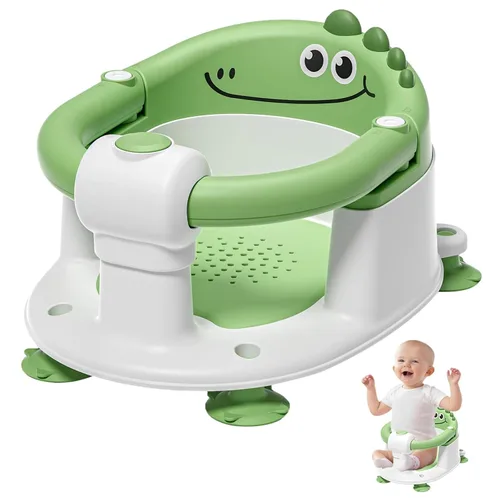 Miniatura 12 de Asiento de baño para bebé TPN para bebés de 6 meses en adelante, asiento de baño antideslizante para niños pequeños con 5 calcomanías de emoji Azul