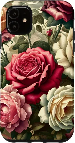 Miniatura 7 de Funda con diseño floral para iPhone 11 Pro Max, diseño victoriano vintage