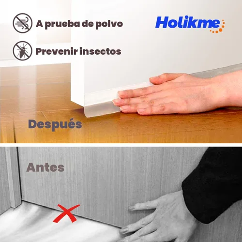 Miniatura 2 de Holikme Tira de Sellado para Puertas 10 Metros, Adhesivo de Sellado y Cinta de Sellado para Bloqueador de Corriente de Aire para Puertas, Adecuado