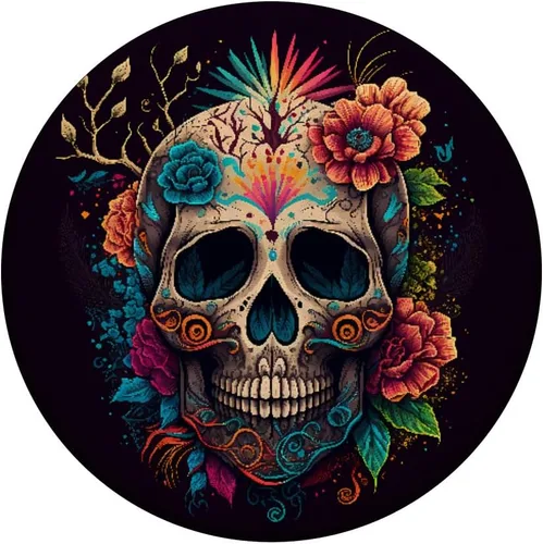 Miniatura 3 de PopSockets de flores de calavera de azúcar intercambiables PopGrip