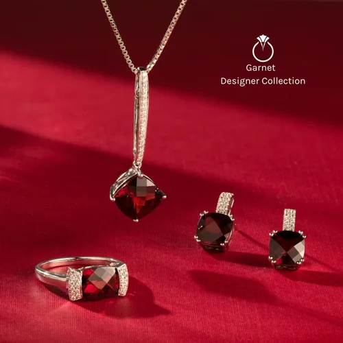 Miniatura 4 de Peora Anillo de granate para mujer de oro blanco de 14 quilates con topacio blanco, piedra natal genuina, forma redonda de 1.25 quilates de 0.25