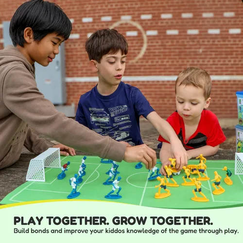 Miniatura 4 de Set de muñecos de fútbol Kasey Kids con 2 equipos completos y más para inspirar la imaginación con juego sin fin (para niños de 3 años o más)