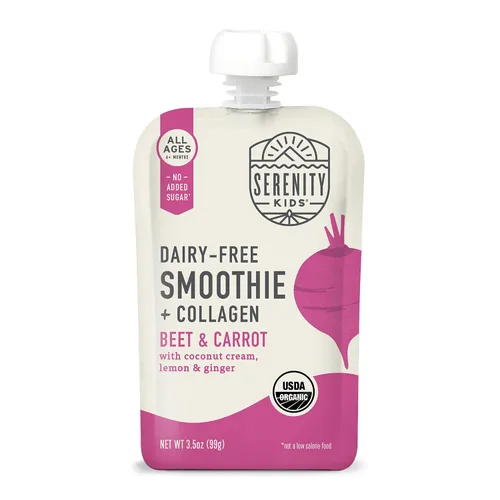 Miniatura 14 de Serenity Kids Alimento para bebés sin lácteos sin lácteos, orgánico por la USDA, proteína de colágeno alimentada con pasto, bolsa de 3.5 onzas sin