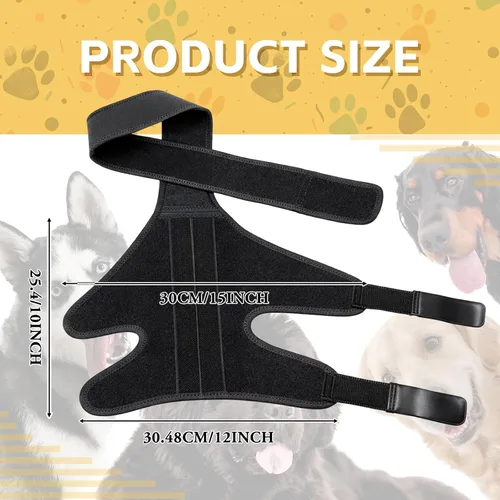 Miniatura 2 de Aliceset Codera protectora para perro para pierna delantera o trasera con placa de soporte de metal para perros medianos y grandes, coderas