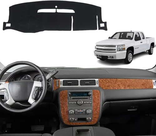 Miniatura 21 de Accesorios interiores personalizados para Silverado 1500 2019 2020 2021 2022 cubierta de tablero reduce el deslumbramiento, elimina grietas, rojo