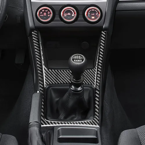 Miniatura 2 de Calcomanía suave de fibra de carbono para interior del automóvil, panel de cambio de marchas, caja de puerto USB, accesorios de decoración, adhesivo