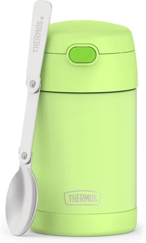 Miniatura 14 de THERMOS FUNTAINER Tarro de alimentos de acero inoxidable aislado al vacío de 16 onzas con cuchara plegable, naranja neón Anaranjado Neón