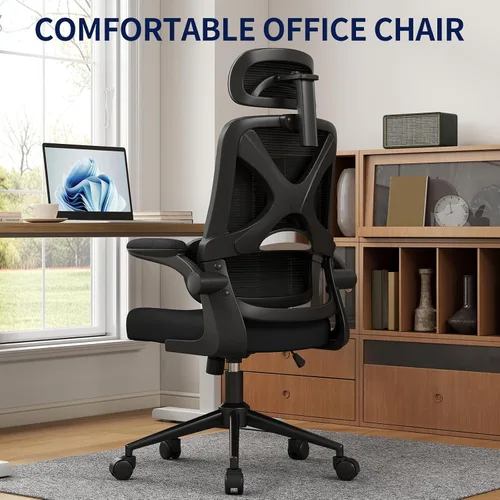 Miniatura 4 de Silla ergonómica de oficina – Silla de escritorio con reposacabezas ajustable soporte lumbar silla de computadora – Silla cómoda de malla