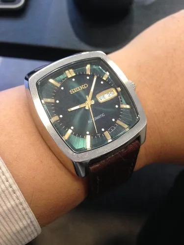 Miniatura 4 de SEIKO Automatic Watch for Men - Recraft Series - Brown Leather Strap, DayDate Calendar, 50m Water Resistant