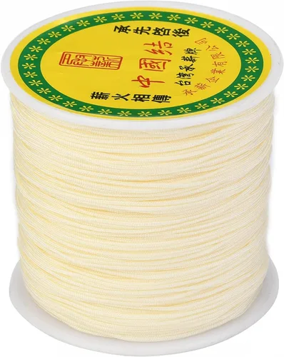 Miniatura 20 de Cordón de nailon trenzado de 150 yardas, cuerda roja de 0.020 in para pulsera, hilo de cuentas de nailon para collar Kumihimo, joyas, borlas