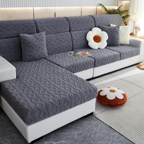Miniatura 13 de Funda de almohada universal para sofá, 18 x 18 pulgadas, fundas de almohada resistentes al desgaste, funda de almohada elástica gruesa para sofá