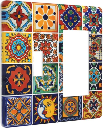 Miniatura 101 de Cubiertas Decorativas para Placas de Interruptor Abstracto Moderno de Mediados de Siglo Arco Boho Sol Dorado Hoja 1 Gang Placa de Pared Cubierta