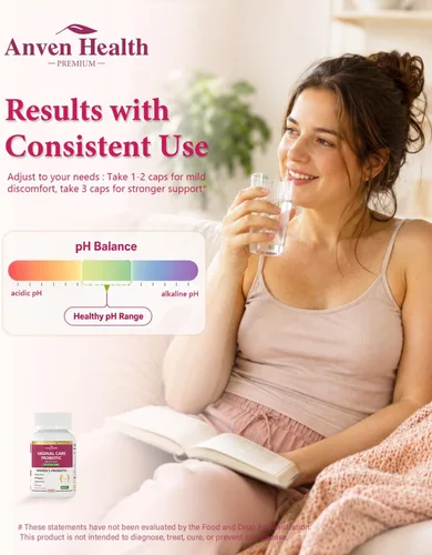 Miniatura 7 de Probióticos vaginales para mujeres, equilibrio de pH y apoyo de olores saludables con lactobacillus, prebióticos y arándanos, 60 mil millones