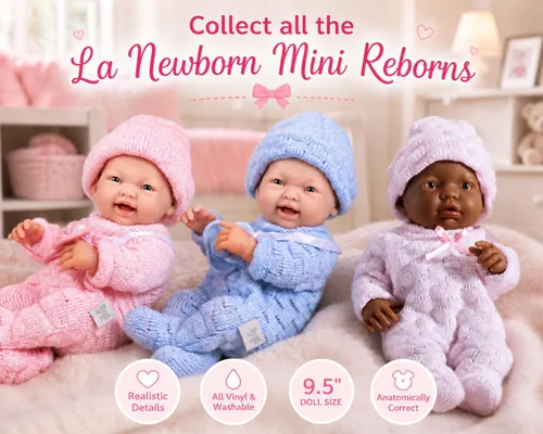 Miniatura 3 de Muñeco recién nacido La Newborn Real Boy - Azul