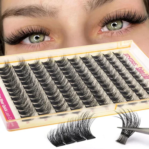 Miniatura 12 de JIMIRE Pestañas postizas de aspecto natural, pestañas postizas esponjosas y finas, pestañas de ojo de gato con banda fina, pestañas postizas
