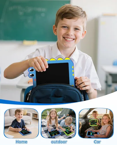 Miniatura 6 de ORSEN Tableta LCD de 12 pulgadas para garabatear, tablero de dibujo de dinosaurio verde para niños de 3 a 6 años, regalos de Navidad y cumpleaños