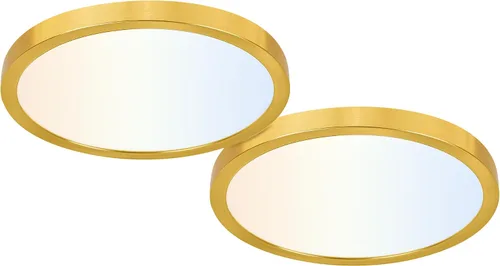 Miniatura 13 de hykolity Paquete de 2 Luces de Panel Plano Redondo LED de 9 Pulgadas con CCT Seleccionable, 18W 1800LM 3000K/4000K/5000K, Lámpara de Techo