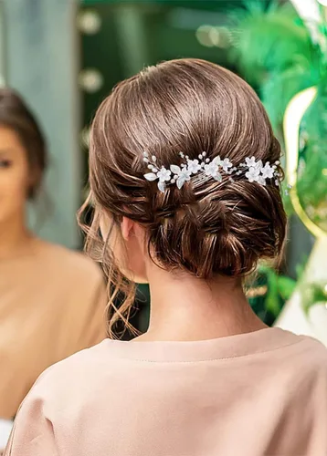Miniatura 7 de Accesorios para el cabello para mujer, juego de horquillas de boda, joyería para mujer, flor plateada, pinzas de perlas, novias, tocados, damas