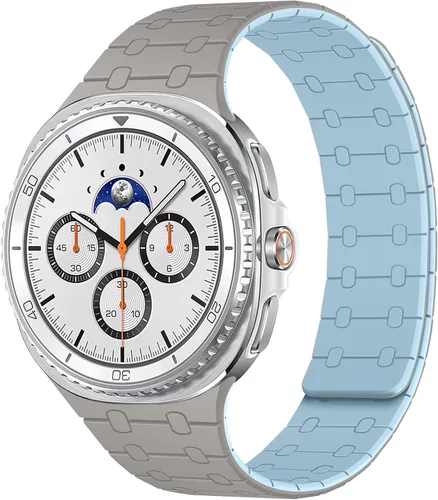 Miniatura 15 de Amizee No Gap Band Compatible con Samsung Galaxy Watch Ultra (2025/2024) Correa de 47mm, Correa de silicona deportiva magnética de 22mm para mujeres