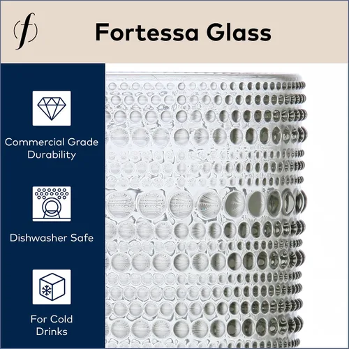 Miniatura 3 de D&V By Fortessa Jupiter - Vaso para bebidas heladas, 385 ml, juego de 6