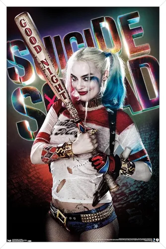 Miniatura 8 de Trends International DC Comics Movie - Escuadrón suicida - Póster de pared de buenas noches, 22.375 x 34 pulgadas, versión enmarcada en negro
