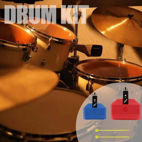Miniatura 4 de Bloque de percusión musical de plástico 2PCS 170×150×50MM Bloque 150×120×40MM Rojo y Azul
