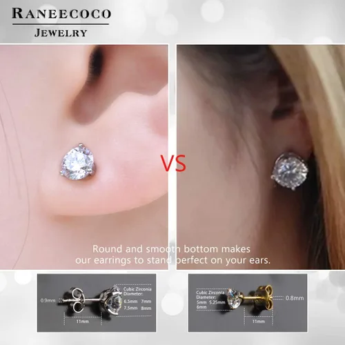 Miniatura 5 de Aretes tipo dormilona Stunning Flame de plata chapada en oro de 18 quilates y con diamantes de imitación en circonia cúbica