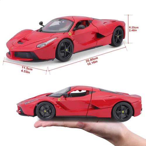 Miniatura 8 de Bburago Vehículo fundido a presión LaFerrari Race and Play a escala 1:18 (los colores pueden variar)