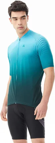 Miniatura 5 de Hikenture Maillot de ciclismo para hombre, manga corta, con cremallera completa, 3 bolsillos, camiseta transpirable para bicicleta