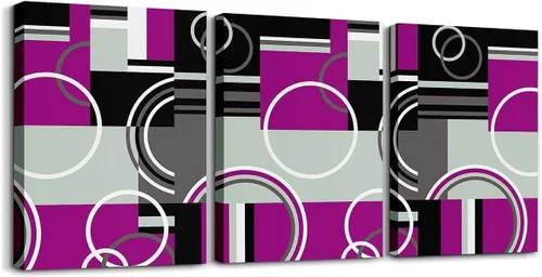 Miniatura 51 de Erosebridal Bohemian Wall Decor 12"x16" 3 Piece Country Southwestern Canvas Wall Art Boho Aztec Arrows Diamond Poster Print Black Gray Geometric