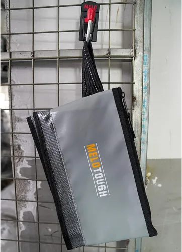 Miniatura 5 de MELOTOUGH Material impermeable 12 pulgadas bolsa de herramientas con cremallera 2 unidades, bolsa de herramientas multiusos para herramientas Gris 2