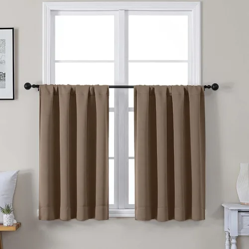 Miniatura 72 de Gwine Cortinas opacas para dormitorio, 54 pulgadas de largo, paneles de cortina de ventana con aislamiento térmico y reducción de ruido, cortinas