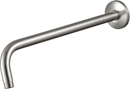 Miniatura 15 de Brazo de ducha con brida, tubo de ducha montado en la pared, adecuado para ducha fija de repuesto y cabezal de ducha de mano (6 pulgadas, cromado)