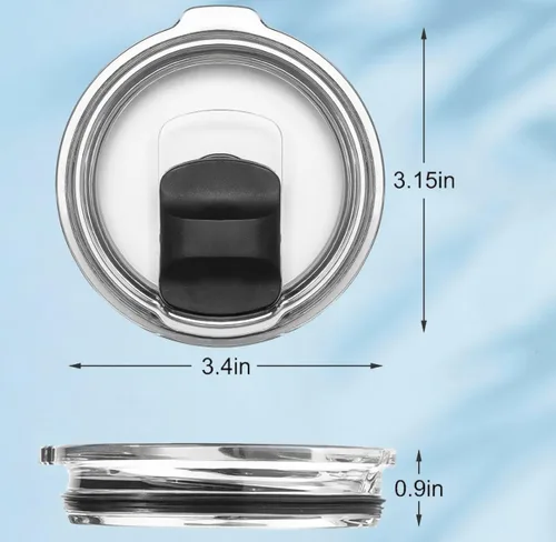 Miniatura 7 de Paquete de 2 tapas para vaso Yeti magnéticas de repuesto de 20 onzas, para vaso de 20 onzas, taza de 10/24 onzas, Lowball de 10 onzas, pintas de 16