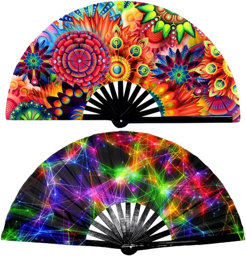 Ventilador de mano plegable – Ventilador de mano plegable ligero y decorativo para verano, viajes, boda, fiesta, cosplay, regalos – Ventilador de