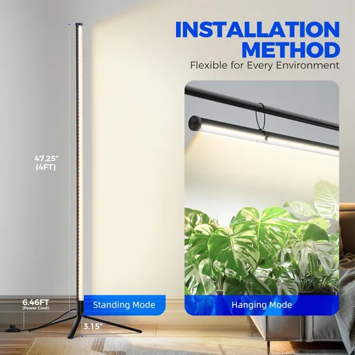 Miniatura 5 de Barrina Luces de cultivo T10 para plantas de interior con soporte + mini invernadero de 4 niveles con luz LED de cultivo para plantas