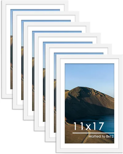 Miniatura 24 de PEALSN - Juego de 6 portarretratos de 5 x 7 pulgadas para fotos de 4 x 6 pulgadas con paspartú/5 x 7 pulgadas sin paspartú, para montaje en Negro