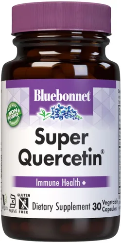 Bluebonnet Nutrition Super Quercetin Cápsulas Vegetales, Fórmula de Vitamina C, Lo mejor para apoyo estacional e inmunológico, sin OMG, sin gluten,