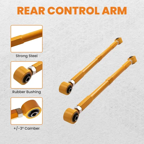 Miniatura 2 de Brazos de inclinación ajustables para Mini Cooper 2002-2013 R50 R52 R53 R56 R57 R58 R59 R60 R61, kit de brazo de control inferior trasero, -4 a +4