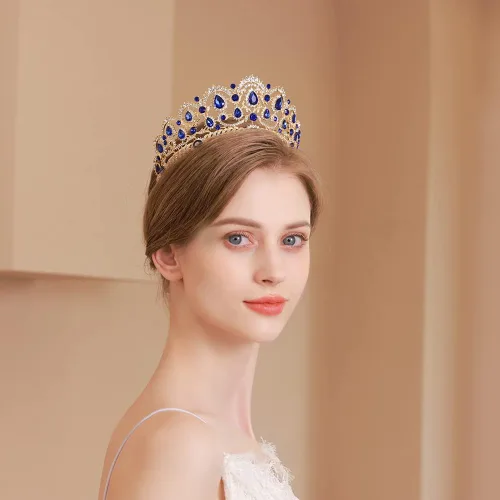 Miniatura 8 de Kamirola - Corona de tiaras para mujeres y niñas, diademas de cristal con peine para novia, boda y fiesta, fiesta de graduación, disfraces góticos