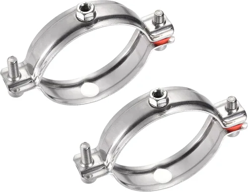 Miniatura 7 de uxcell Soportes de tubería de montaje en techo de pared, abrazadera de soporte de tubo ajustable de acero inoxidable 304 para tubo de 0.591-0.748