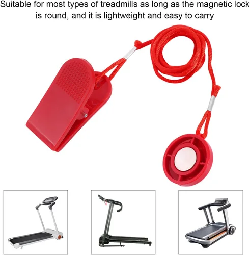 Miniatura 4 de Gosknor Magnetic Safety Switch Universal Treadmill Emergency Stop for Most Running Machines Replacement Accessories