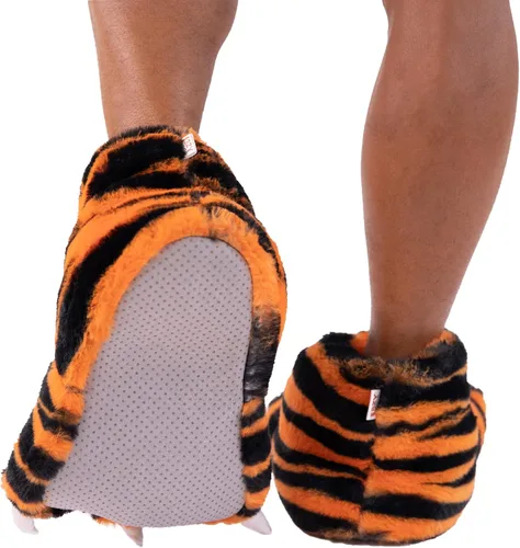 Miniatura 3 de Lazy One - Pantuflas con diseño de garra de animal para niños y adultos, disfraz divertido para niños, cálidas pantuflas peludas
