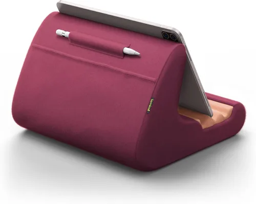 Miniatura 9 de Lamicall - Soporte de tableta con almohada, almohadilla suave para tablet para cama, soporte para teléfono de regazo con soporte para lápiz óptico