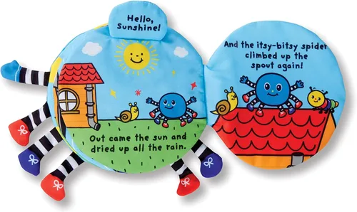 Miniatura 7 de Melissa & Doug K's Kids Itsy-Bitsy Spider - Libro de actividades suave de 8 páginas para bebés y niños pequeños, libro de tela y juguete sensorial