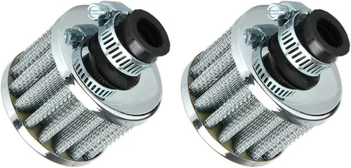 Miniatura 8 de ESUPPORT 0.079 x 0.472 in Mini negro universal coche motor cono frío limpio filtro de entrada de aire Turbo respiradero