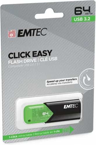 Miniatura 3 de Emtec Click Easy B110 - Unidad flash USB 3.0 (3.2), 256 GB de almacenamiento externo, color rojo, negro