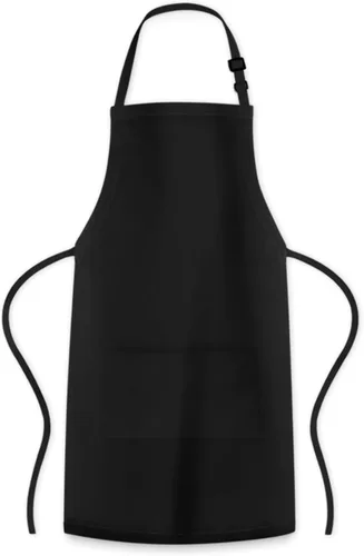 Miniatura 8 de Adjustable Bib Apron 100% Polyester Kitchen Aprons Waterdrop Resistant Aprons with Adjustable Strap, Pockets & Long Ties Negro
