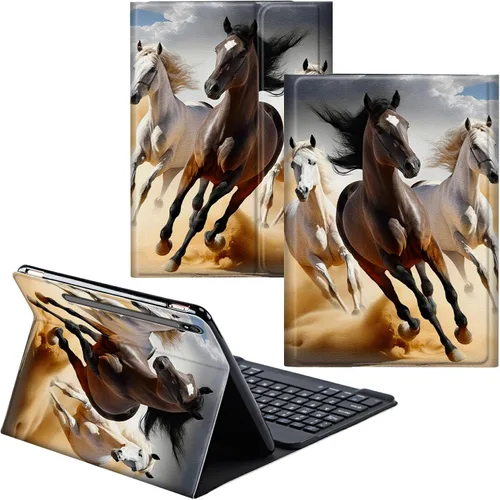 Miniatura 77 de Funda para Samsung Galaxy Tab S6 Lite 2022/2020 Teclado inalámbrico desmontable y cubierta de cuero PU Funda protectora para Samsung Galaxy Tab S6